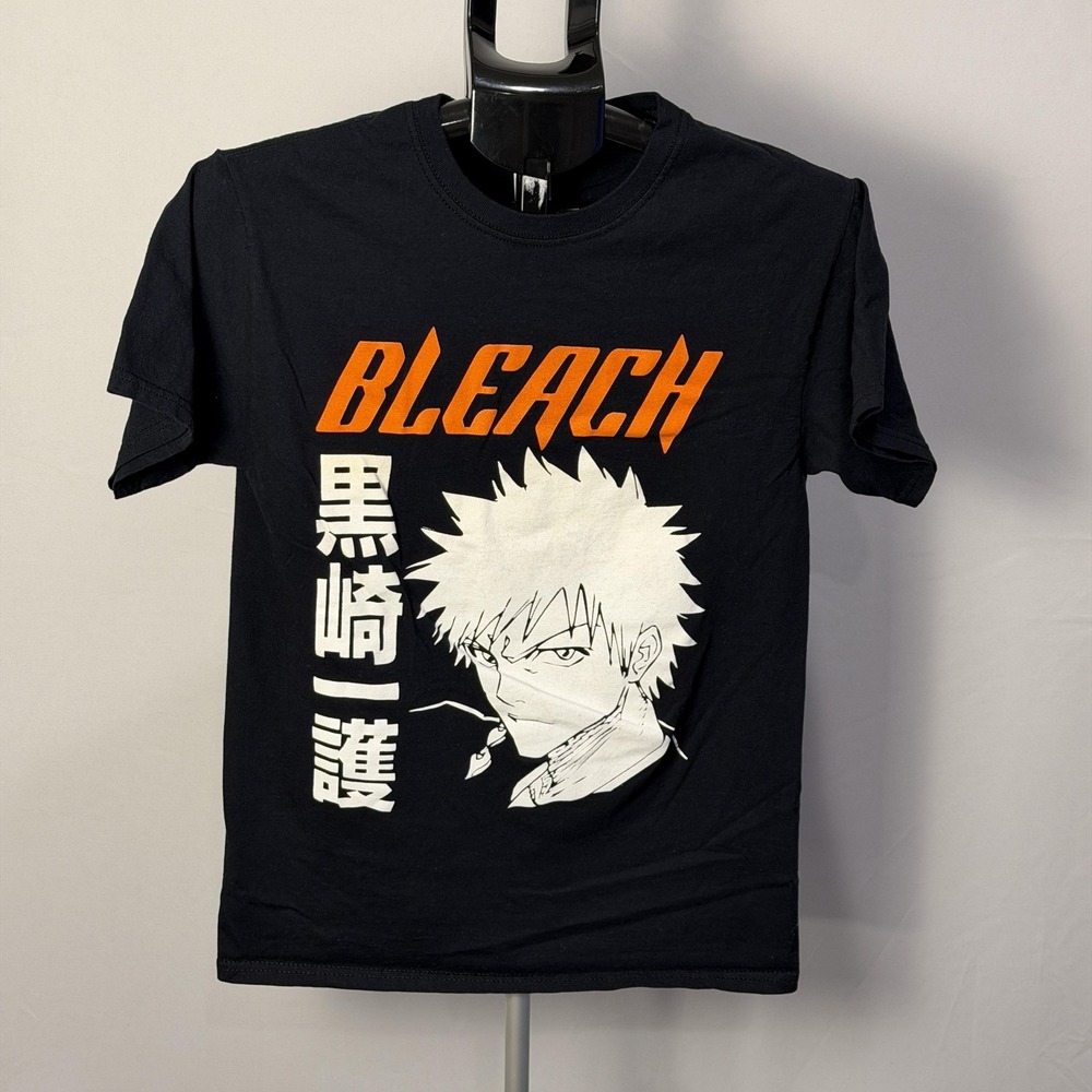 Bleach Ichigo Kurosaki Shirt Mens Small Black Anime Graphic Tee Fruit Of‎ Loom